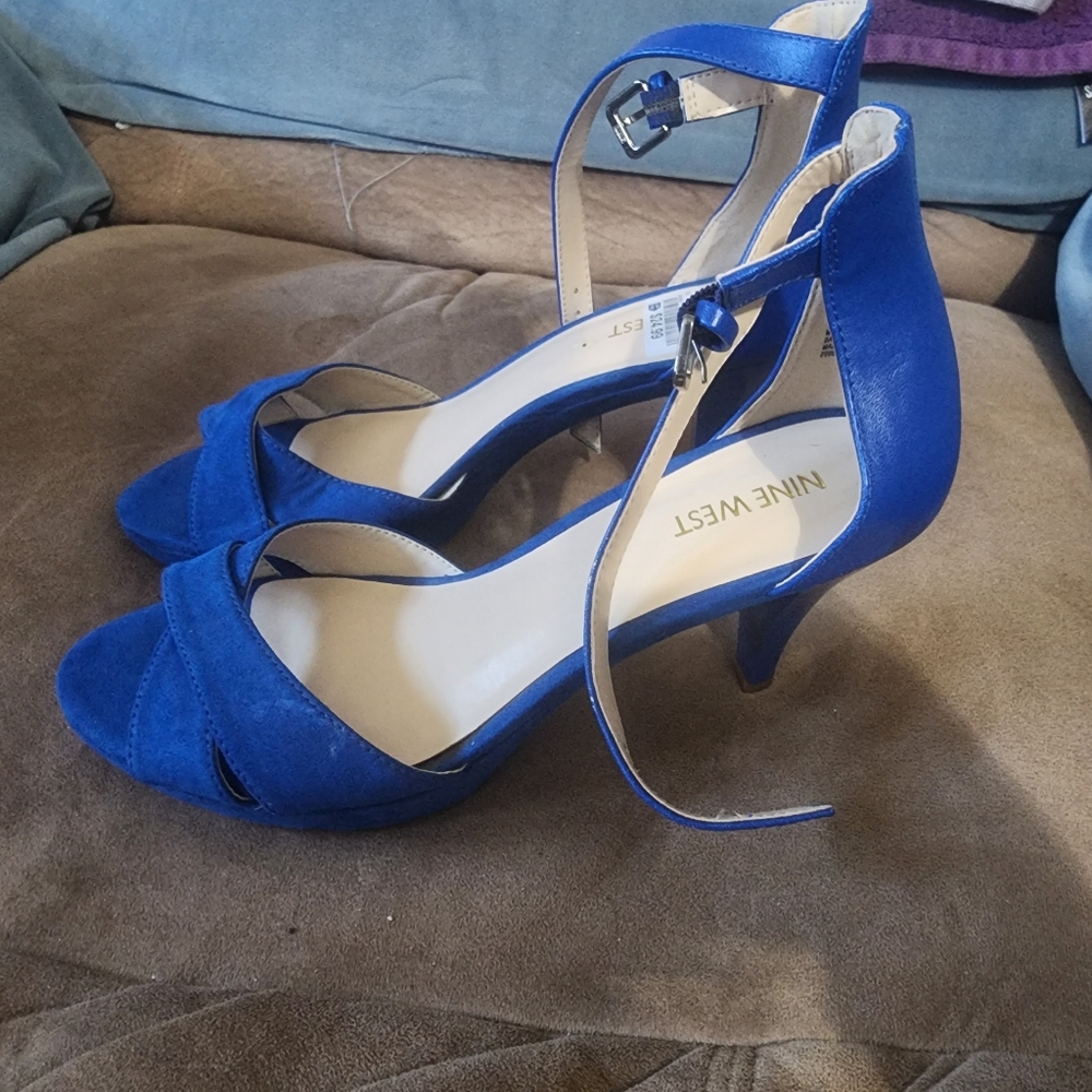 Nine West Blue Heels for Women Size 9